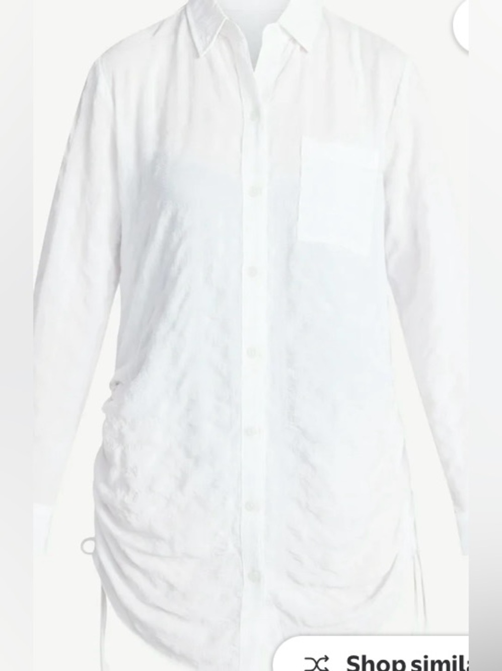 Time and Tru White Button-Front Swim Coverup - Picture 7 of 16